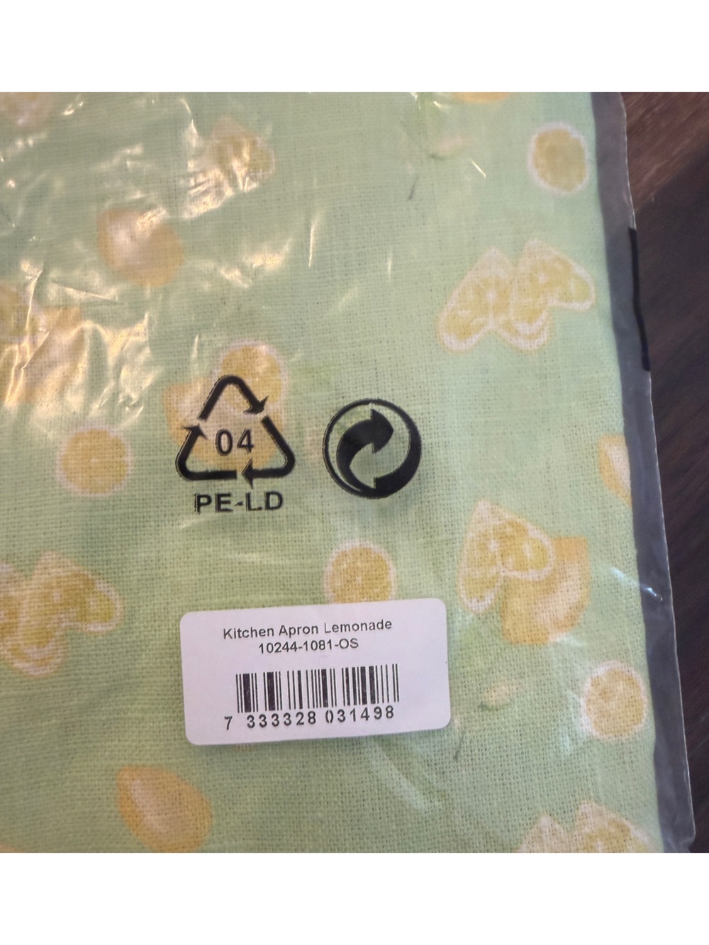Djerf Avenue Pastel Green Linen Apron with Yellow lemon Print - Picture 7 of 9